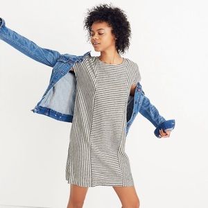 Madewell Strip-Play Button Back Dress